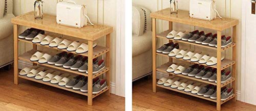 TYT Rack de Zapatas de Bambú de 3 Niveles Multi - Capa Antipolvo Ensamblaje de Racks de Madera Maciza a Prueba Racks Económicos TYT Rack de Zapatas de Bambú de 3 Niveles Multi - Capa Antipolvo Ensamblaje de Racks de Madera Maciza a Prueba Racks Económicos