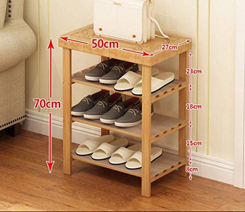 TYT Rack de Zapatas de Bambú de 3 Niveles Multi - Capa Antipolvo Ensamblaje de Racks de Madera Maciza a Prueba Racks Económicos