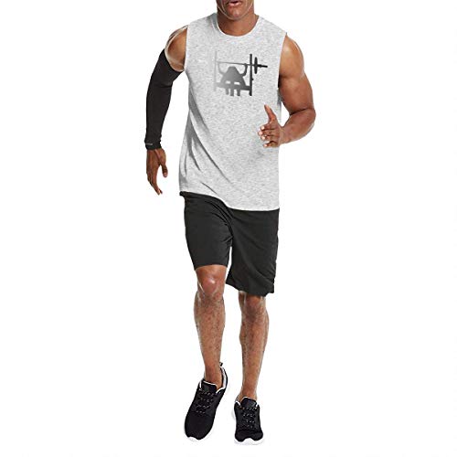 TYUHN Hombre Powerlifting Press de banca Camiseta sin Mangas Algodón Gym Muscle T-Shirts