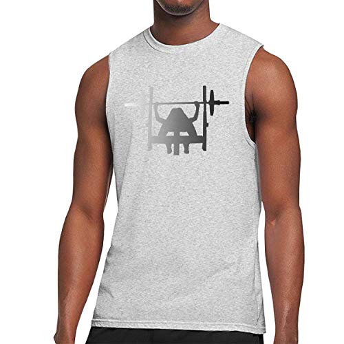 TYUHN Hombre Powerlifting Press de banca Camiseta sin Mangas Algodón Gym Muscle T-Shirts