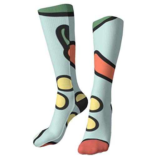tyui7 Calcetines de compresión para mujeres y hombres Taco Chill Pattern Heel Calcetines gruesos: lo mejor para correr, deportes atléticos, viajes en avión, embarazo, fútbol tyui7 Calcetines de compresión para mujeres y hombres Taco Chill Pattern Heel Calcetines gruesos: lo mejor para correr, deportes atléticos, viajes en avión, embarazo, fútbol