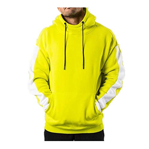 U/A Hombres Algodón Casual Caliente Suelto Jersey Músculo Fitness Ejecución Deportes Ejercicio Amarillo amarillo M