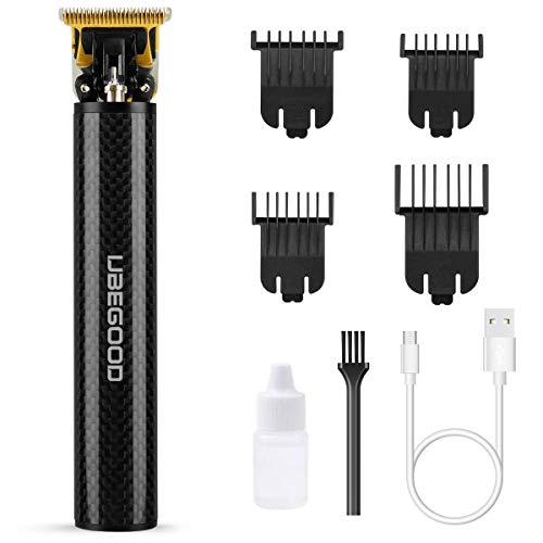 UBEGOOD Profesional Cortapelos, Cortapelos para hombres USB Carga Rápida Barbero Electrico Máquina de Cortar Pelo Recortadora Barba Kits con 4 Peines Guía Cortador de Pelo en T-Blade para Hombres