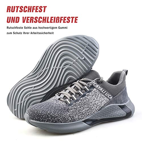 UCAYALI Zapatos de Seguridad Hombre Anti-Piercing Zapatos de Trabajo Punta de Acero Antideslizante Calzado Seguridad Deportivo Gris Gr.43 UCAYALI Zapatos de Seguridad Hombre Anti-Piercing Zapatos de Trabajo Punta de Acero Antideslizante Calzado Seguridad Deportivo Gris Gr.43