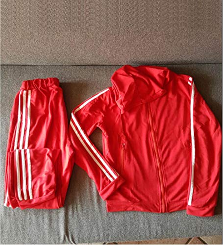 Udaderas Mujer Pantalones + Tops Conjunto de Chándal de Mujer Camisas Fitness Manga Larga Casual Jersey Chaqueta Hoodie&Pantalones (Rojo, M)