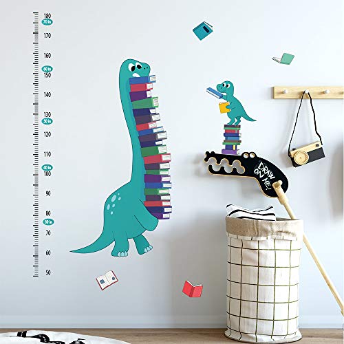 ufengke Altura Pegatinas de Pared Dinosaurios Vinilos Adhesivas Pared Crecimiento Libros Decorativos para Dormitorio Habitación Infantiles Niños