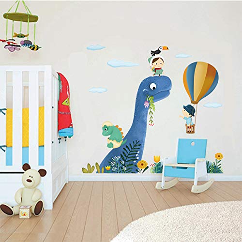 ufengke Pegatinas De Pared Dinosaurio Vinilos Adhesivos Pared Globos Aerostáticos para Dormitorio Habitación Infantiles Bebés