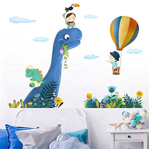 ufengke Pegatinas De Pared Dinosaurio Vinilos Adhesivos Pared Globos Aerostáticos para Dormitorio Habitación Infantiles Bebés