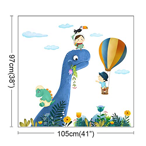 ufengke Pegatinas De Pared Dinosaurio Vinilos Adhesivos Pared Globos Aerostáticos para Dormitorio Habitación Infantiles Bebés