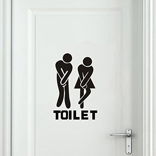 ufengke Unisexo Toilet Firmar Puertas Pegatinas de Pared Adhesivos de Pared de Vinilo Negro DIY Decorativo Extraíble Male & Female Logo Entrance Common Use Comfort Room para Hombres y Mujeres ufengke Unisexo Toilet Firmar Puertas Pegatinas de Pared Adhesivos de Pared de Vinilo Negro DIY Decorativo Extraíble Male & Female Logo Entrance Common Use Comfort Room para Hombres y Mujeres