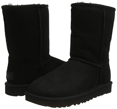 UGG Female Classic Short II Classic Boot, Black, 5 (UK)