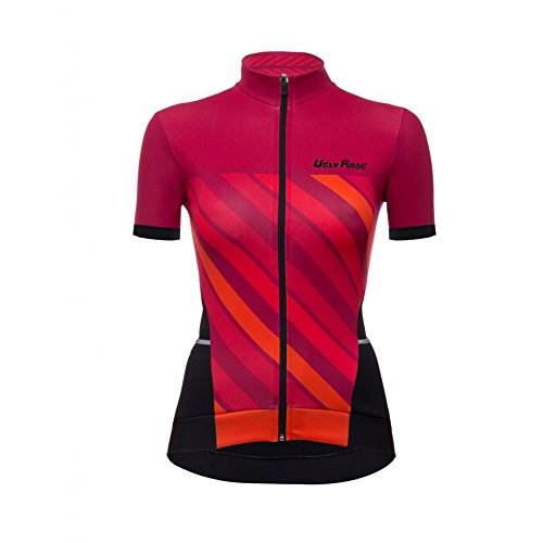 Uglyfrog Bike Wear Ciclismo Mujer Maillots Seco y Transpirable de Bicicleta Conjunto de Ropa de Ciclo Jersey de Manga Corta DXWZ04