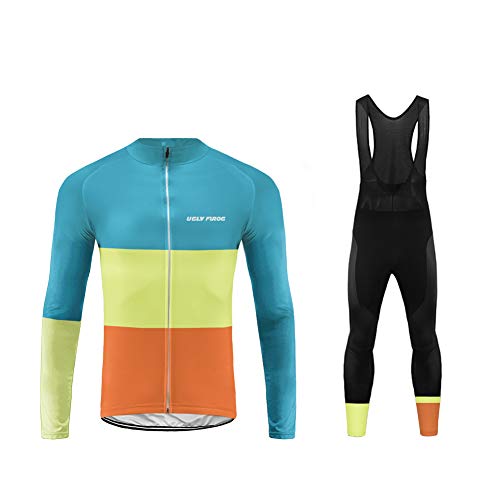 Uglyfrog Bike Wear De Invierno Manga Larga Maillot Ciclismo Hombre Bodies Long Bib Tights with Gel Pad Winter Style