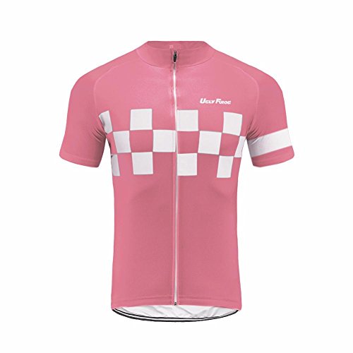 Uglyfrog Bike Wear Designs Mujer Manga Corta Ciclismo Jersey Full Zip Humedad Wicking, Transpirable Running Tops - Bike Biking Shirt de Uglyfrog