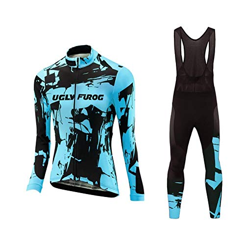 Uglyfrog Bike Wear Maillot de Ciclismo/Mujer Mangas Largas Bodies Ropa para Bicicleta 3D Cojín Conjunto Bici de Montaña Chaqueta+Pantalones Culote de Ciclista Largo Transpirable para Otoño, XS-6XL