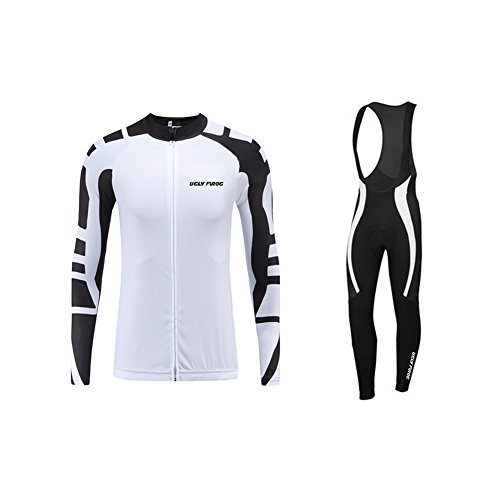 Uglyfrog Chaqueta de Ciclism Mode Manga Larga+Pantalones de Acolchado 3D para Triatlon Hombre de Invierno Conjunto de Ropa de Ciclismo de Lana Térmica Uglyfrog Chaqueta de Ciclism Mode Manga Larga+Pantalones de Acolchado 3D para Triatlon Hombre de Invierno Conjunto de Ropa de Ciclismo de Lana Térmica