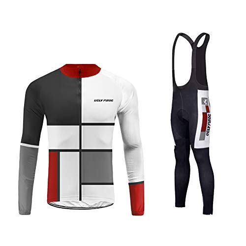 Uglyfrog Diversión Pintura a Cuadros Ciclismo Maillot Invierno Fleece Hombres Jersey + Pantalones Largos Culote Mangas Largas Conjunto Ropa Entretiempo para Deportes al Aire Libre Ciclo Bicicleta Uglyfrog Diversión Pintura a Cuadros Ciclismo Maillot Invierno Fleece Hombres Jersey + Pantalones Largos Culote Mangas Largas Conjunto Ropa Entretiempo para Deportes al Aire Libre Ciclo Bicicleta