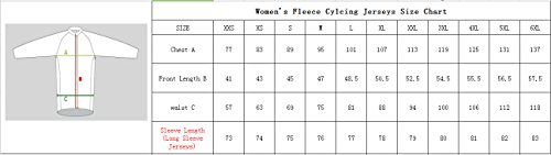 Uglyfrog Jerseys de Ciclismo de Invierno para Mujeres Trajes de Ciclismo de vellón térmico Manga Larga y Babero MTB Warm Bike Clothing ZRWL01