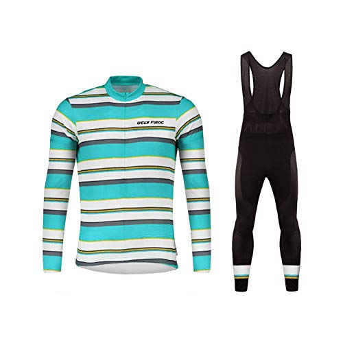 Uglyfrog Ropa Ciclismo Hombre Invierno Chaqueta de Ciclismo de Manga Larga+Pantalones de Acolchado 3D para Hombres de Invierno Conjunto de Ropa de Ciclismo de Lana Térmica Uglyfrog Ropa Ciclismo Hombre Invierno Chaqueta de Ciclismo de Manga Larga+Pantalones de Acolchado 3D para Hombres de Invierno Conjunto de Ropa de Ciclismo de Lana Térmica