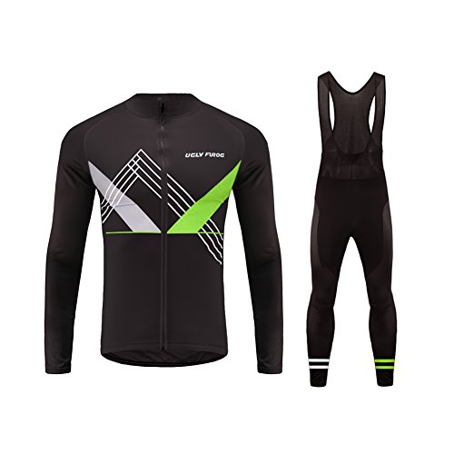 Uglyfrog #T01 2018 Ciclismo Maillot++Bib Pantalones Cortos Hombre Ropa Deportes y Aire Libre Manga Larga Winter with Fleece Ropa De Triatlon Sets