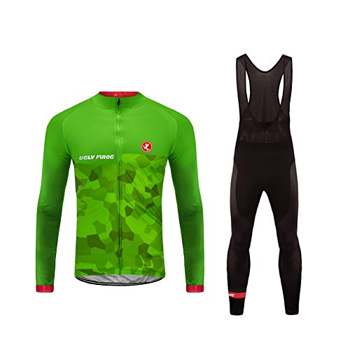 Uglyfrog #T02 2018 Ciclismo Maillot++Bib Pantalones Cortos Hombre Ropa Deportes y Aire Libre Manga Larga Winter with Fleece Ropa De Triatlon Sets