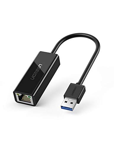 UGREEN Adaptador de Red USB 3.0 a Gigabit Ethernet, USB 3.0 a RJ45 Ethernet Giga Tarjeta de Red Externa 1000Mbps para Nintendo Switch, Xiaomi Mi Box S/ 3/2, Macbook, Surface Pro, Raspberry Pi 4-Negro UGREEN Adaptador de Red USB 3.0 a Gigabit Ethernet, USB 3.0 a RJ45 Ethernet Giga Tarjeta de Red Externa 1000Mbps para Nintendo Switch, Xiaomi Mi Box S/ 3/2, Macbook, Surface Pro, Raspberry Pi 4-Negro