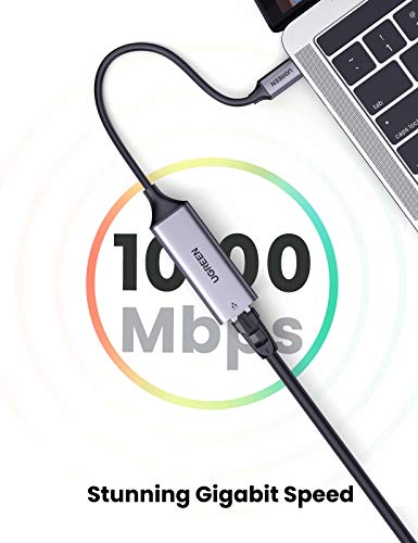 UGREEN Adaptador USB C a Ethernet, Adaptador de Red USB C a RJ45 Gigabit Ethernet LAN Tarjeta de Red 1000 Mbps para iPad Pro 2020 Macbook Pro Air 2020 Surface Pro 7 Samsung S20 S10 y Xiaomi Mi 10 Pro UGREEN Adaptador USB C a Ethernet, Adaptador de Red USB C a RJ45 Gigabit Ethernet LAN Tarjeta de Red 1000 Mbps para iPad Pro 2020 Macbook Pro Air 2020 Surface Pro 7 Samsung S20 S10 y Xiaomi Mi 10 Pro