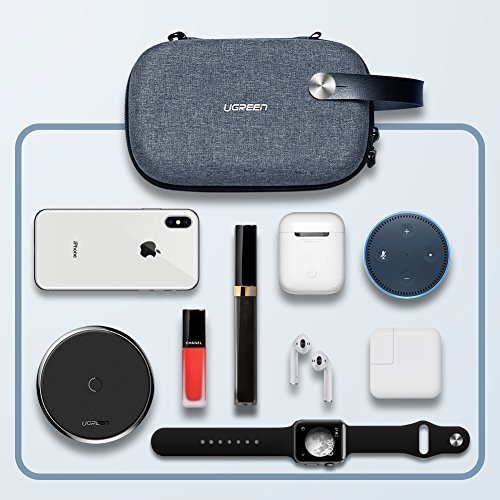 UGREEN Funda Organizador de Viajes, Bolsa Rígida Impermeable con Mosquetón y Asa de Transporte, Bolsa para Accesorios Electronicos, Cargadores, USB Cable, Ratón, Powerbank, SD Card, Disco Duro Externo UGREEN Funda Organizador de Viajes, Bolsa Rígida Impermeable con Mosquetón y Asa de Transporte, Bolsa para Accesorios Electronicos, Cargadores, USB Cable, Ratón, Powerbank, SD Card, Disco Duro Externo