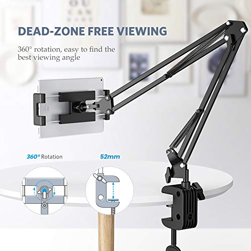 UGREEN Soporte Metálico Tablet y Móvil, Brazo Articulado Multiángulo Pinza Ajustable para 4-12.9 Pulgadas Surface Pro 4, Bq Aquaris, XiaoMi A2, A1, Mi 9, Note 9, iPad Pro 2020, iPhone 12, Galaxy S20 UGREEN Soporte Metálico Tablet y Móvil, Brazo Articulado Multiángulo Pinza Ajustable para 4-12.9 Pulgadas Surface Pro 4, Bq Aquaris, XiaoMi A2, A1, Mi 9, Note 9, iPad Pro 2020, iPhone 12, Galaxy S20