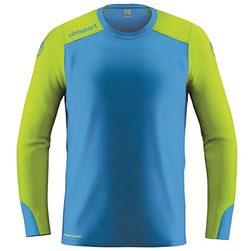 uhlsport Camiseta de Portero Unisex para niños de la Torre, Unisex niños, 100561208, Radar Azul/Amarillo Fluorescente, 164