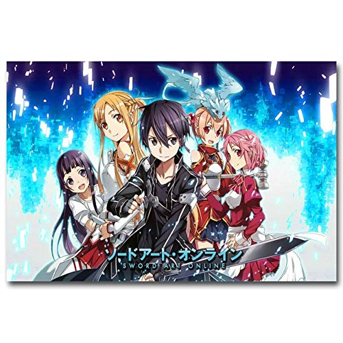 UHvEZ Man Sword Art Online Rompecabezas 1000 Piezas Rompecabezas de Madera Juego de Rompecabezas, Rompecabezas de ensamblaje, Rompecabezas para Adultos, Juguetes educativos para niños 50x75cm