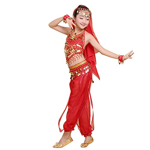uirend Danza Ropa Niña Vestidos - Kid's Belly Dance Halter Top Pantalones Harem Disfraces de Halloween Princesa Ropa de Gasa Fiesta de Lujo Cosplay Dancewear uirend Danza Ropa Niña Vestidos - Kid's Belly Dance Halter Top Pantalones Harem Disfraces de Halloween Princesa Ropa de Gasa Fiesta de Lujo Cosplay Dancewear