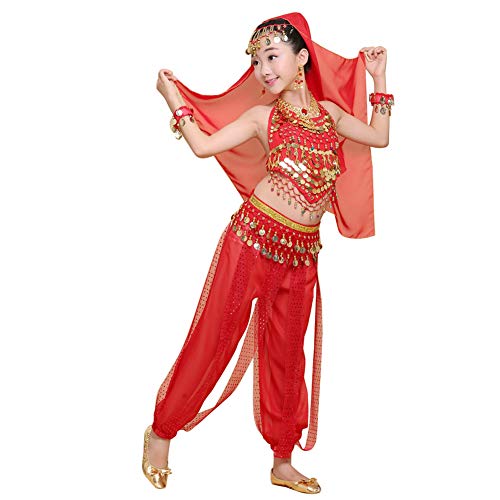 uirend Danza Ropa Niña Vestidos - Kid's Belly Dance Halter Top Pantalones Harem Disfraces de Halloween Princesa Ropa de Gasa Fiesta de Lujo Cosplay Dancewear uirend Danza Ropa Niña Vestidos - Kid's Belly Dance Halter Top Pantalones Harem Disfraces de Halloween Princesa Ropa de Gasa Fiesta de Lujo Cosplay Dancewear