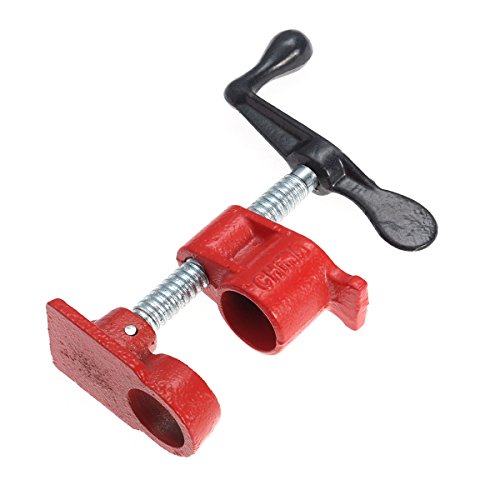 UKCOCO 1/2"Abrazaderas para tubos de pegado Carpintería de hierro fundido para carpintería Junta articulada para tuberías de agua (roja)