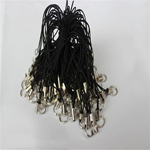 UKCOCO Cordón para teléfono Celular, 100 Piezas Cordón Corto para muñeca con Correa para la Mano, para Tarjeta de ID de iPod Mp3 móvil