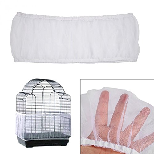 UKCOCO Funda para Jaula Pájaro Aves Guardia Protector Falda de Jaula Pájaro Colector de Semillas Alimentos Malla Blanco Talla L UKCOCO Funda para Jaula Pájaro Aves Guardia Protector Falda de Jaula Pájaro Colector de Semillas Alimentos Malla Blanco Talla L