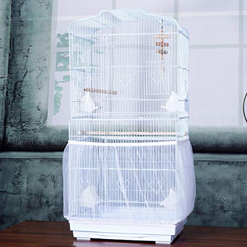 UKCOCO Jaula Protectora Guard Jaulas Accesorios pájaro Malla de Semillas Evita Que el alpiste caiga al Suelo (Blanco) UKCOCO Jaula Protectora Guard Jaulas Accesorios pájaro Malla de Semillas Evita Que el alpiste caiga al Suelo (Blanco)
