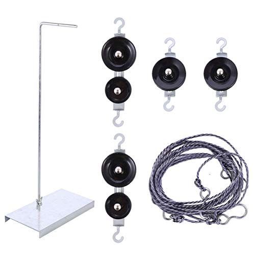 UKCOCO Juego de Bloques de Polea para Experimentos de Física: Polea Simple + Polea Doble 2 Cada Uno 1 Soporte 2 Cuerdas (Sin Incluir El Dinamómetro Y El Peso) UKCOCO Juego de Bloques de Polea para Experimentos de Física: Polea Simple + Polea Doble 2 Cada Uno 1 Soporte 2 Cuerdas (Sin Incluir El Dinamómetro Y El Peso)