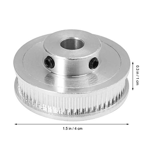 UKCOCO Rueda síncrona de la rueda GT2 60 de la aleación de aluminio de la rueda dentada de la correa dentada del diámetro interior 8m m para la impresora 3D