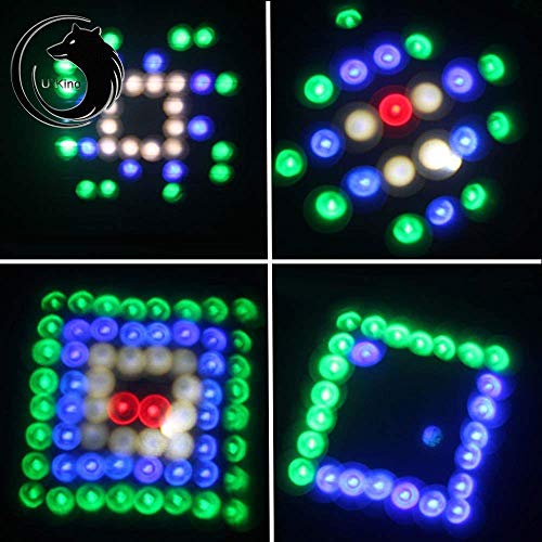 UKing Etapa Lámpara RGBW 64 Led Proyector de Imagen Pequeña Luces del Dirigible Control de Voz Efecto de Iluminación para Fiesta de Aniversario Disco DJ