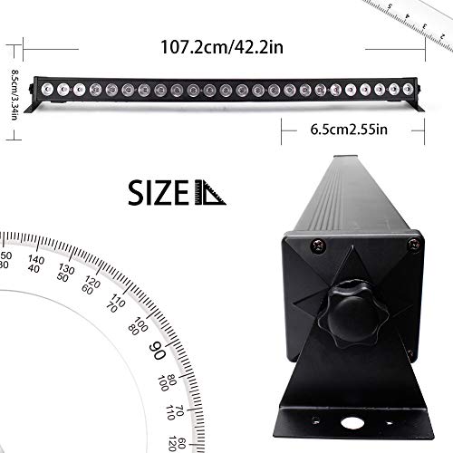 UKing LED Wall Wash Luz de la Etapa 24 x 3W RGB LED Luces Escenario DMX 512 con Control Remoto Iluminación Estroboscópica para DJ Discoteca Focos Escenarios