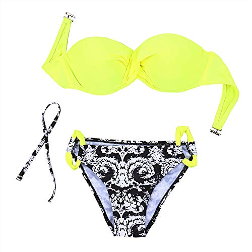 UKKD Bikini Mujeres Débiles Estado del Traje del Vestido Atractivo del Traje De Baño De Tamaño Bikini Pectorales Banco,Re,Metro
