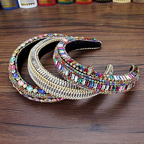 UKKD Clips para el pelo Brillantes de Cristal Completo Perla Barroco Diadema Acolchada Rhinestone Princesa Diadema Para las Mujeres Tocado Joyería para el Cabello UKKD Clips para el pelo Brillantes de Cristal Completo Perla Barroco Diadema Acolchada Rhinestone Princesa Diadema Para las Mujeres Tocado Joyería para el Cabello
