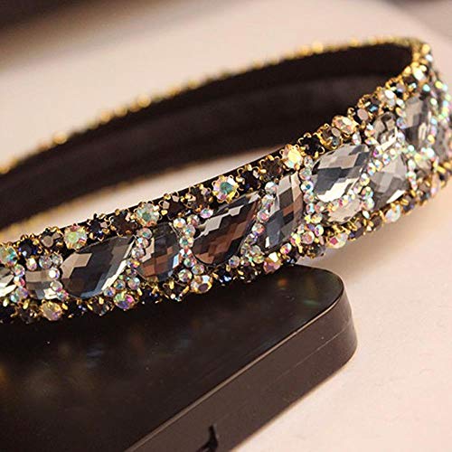 UKKD Clips para el pelo gris brillante cristal novia banda de pelo piedra Rhinestone boda diadema para las mujeres accesorios de pelo UKKD Clips para el pelo gris brillante cristal novia banda de pelo piedra Rhinestone boda diadema para las mujeres accesorios de pelo