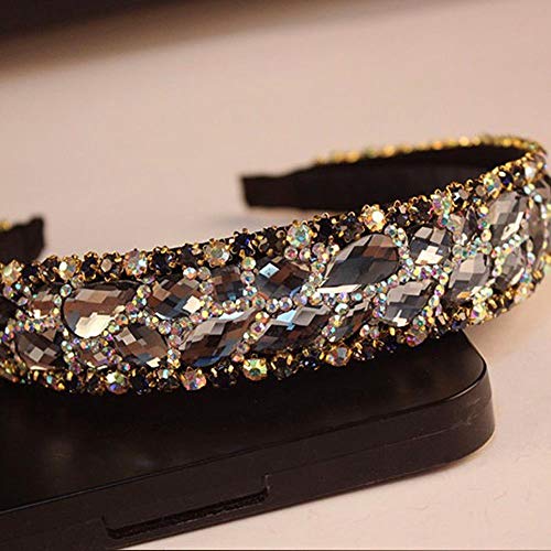 UKKD Clips para el pelo gris brillante cristal novia banda de pelo piedra Rhinestone boda diadema para las mujeres accesorios de pelo UKKD Clips para el pelo gris brillante cristal novia banda de pelo piedra Rhinestone boda diadema para las mujeres accesorios de pelo