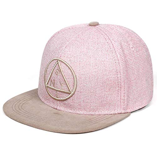 UKKD Gorras de Beisbol Cabo De Hip-Hop Gorra De Béisbol De La Marca del Borde De Gran Bordado Plano Redondo Y Sombrero De Triángulo para Las Niñas,Rosado UKKD Gorras de Beisbol Cabo De Hip-Hop Gorra De Béisbol De La Marca del Borde De Gran Bordado Plano Redondo Y Sombrero De Triángulo para Las Niñas,Rosado