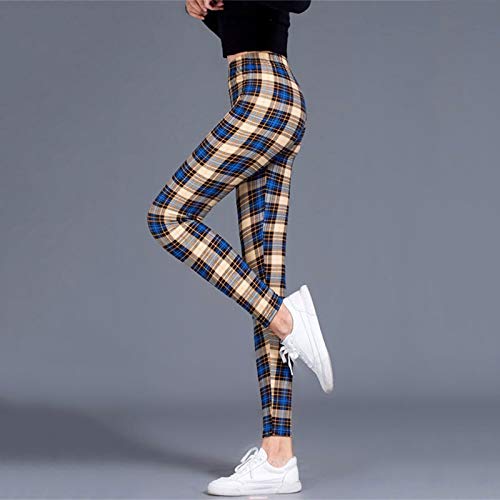 UKKD Leggings Plaid Leggings Mujeres Sexy Pantalones Empuje Leggings Fashion Fitness Leggins Gimnasio Deportivo Pantalones De Cintura Altos