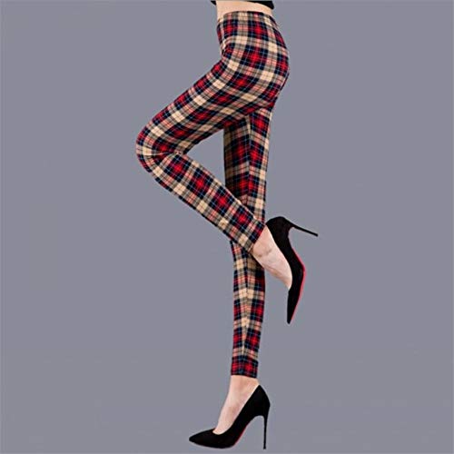 UKKD Leggings Plaid Leggings Mujeres Sexy Pantalones Empuje Leggings Fashion Fitness Leggins Gimnasio Deportivo Pantalones De Cintura Altos