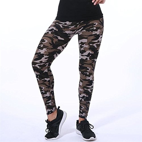 UKKD Mallas Camuflaje De Mujeres para Leggins Estilo Graffiti Pantalones Delgados Pantalones Estiramientos Pantaloni Leggings Ejército Verde Remoto Pantaloni,Tiras De Barras Verticales,Talla Única