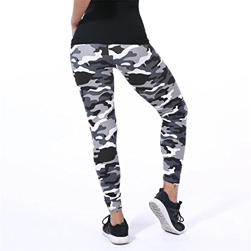 UKKD Mallas Camuflaje De Mujeres para Leggins Estilo Graffiti Pantalones Delgados Pantalones Estiramientos Pantaloni Leggings Ejército Verde Remoto Pantaloni,Tiras De Barras Verticales,Talla Única